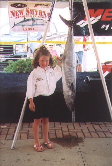 Our granddaughter -- Savannah Ward with her 32.94 pound kingfish.